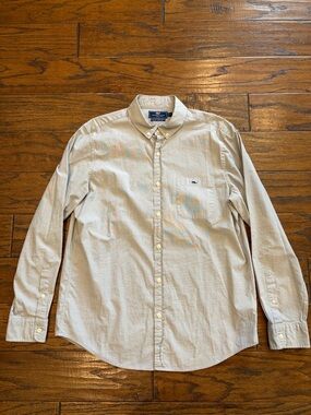 Vineyard Vines Men's Light Gray Button-Down Shirt